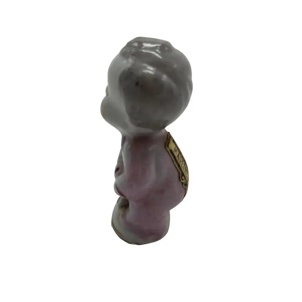 Vintage Porcelain Thimble Figurine The Little Gentleman